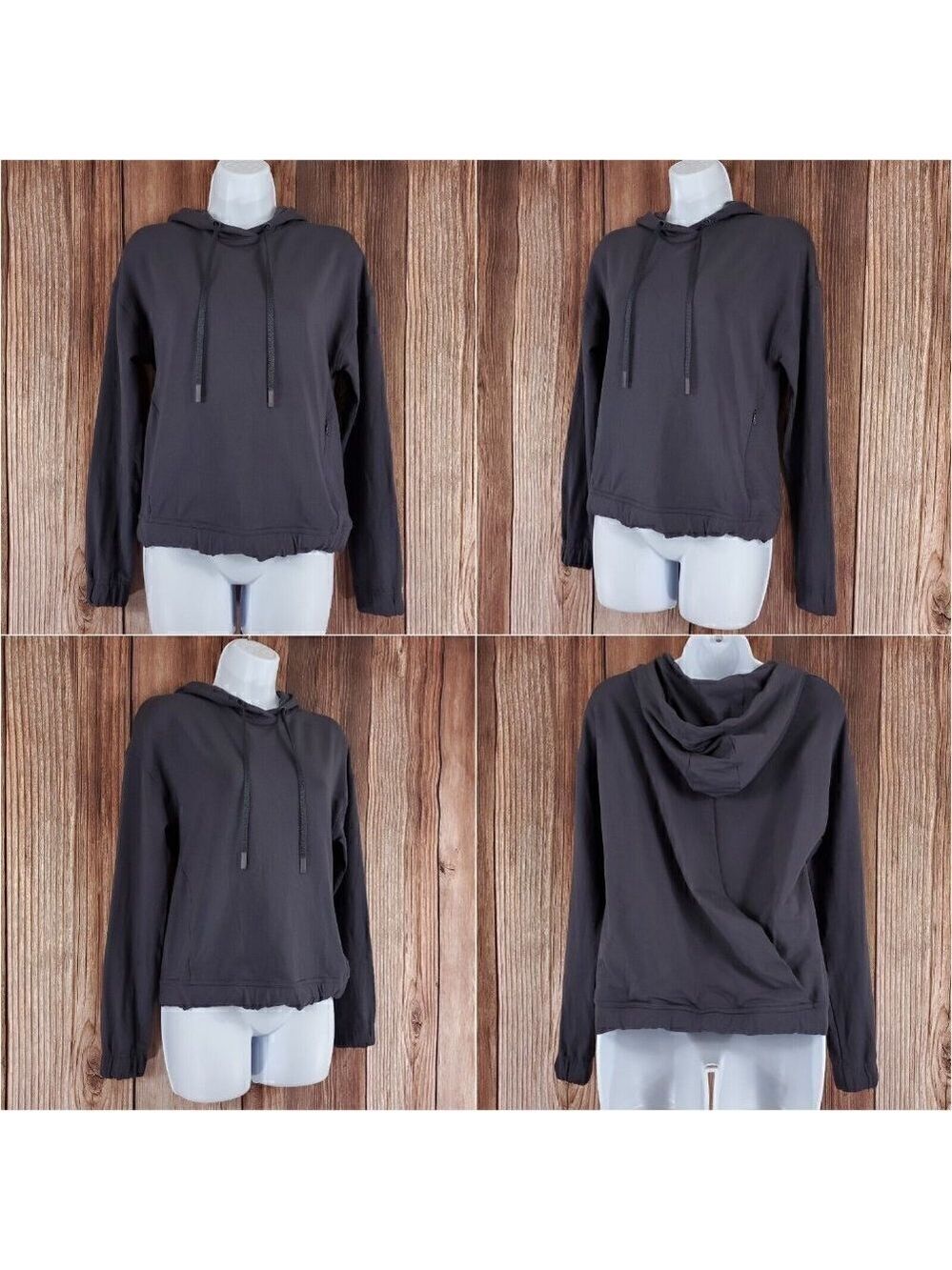 Lululemon Womens Size 4 Twisted & Tucked Pullover Dark Shadow Hooded W3AVHS